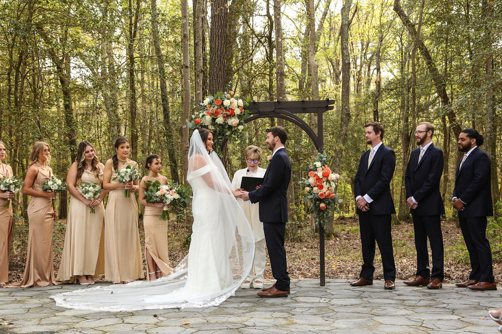 Bridal party at Snow Hill, MD wedding venue