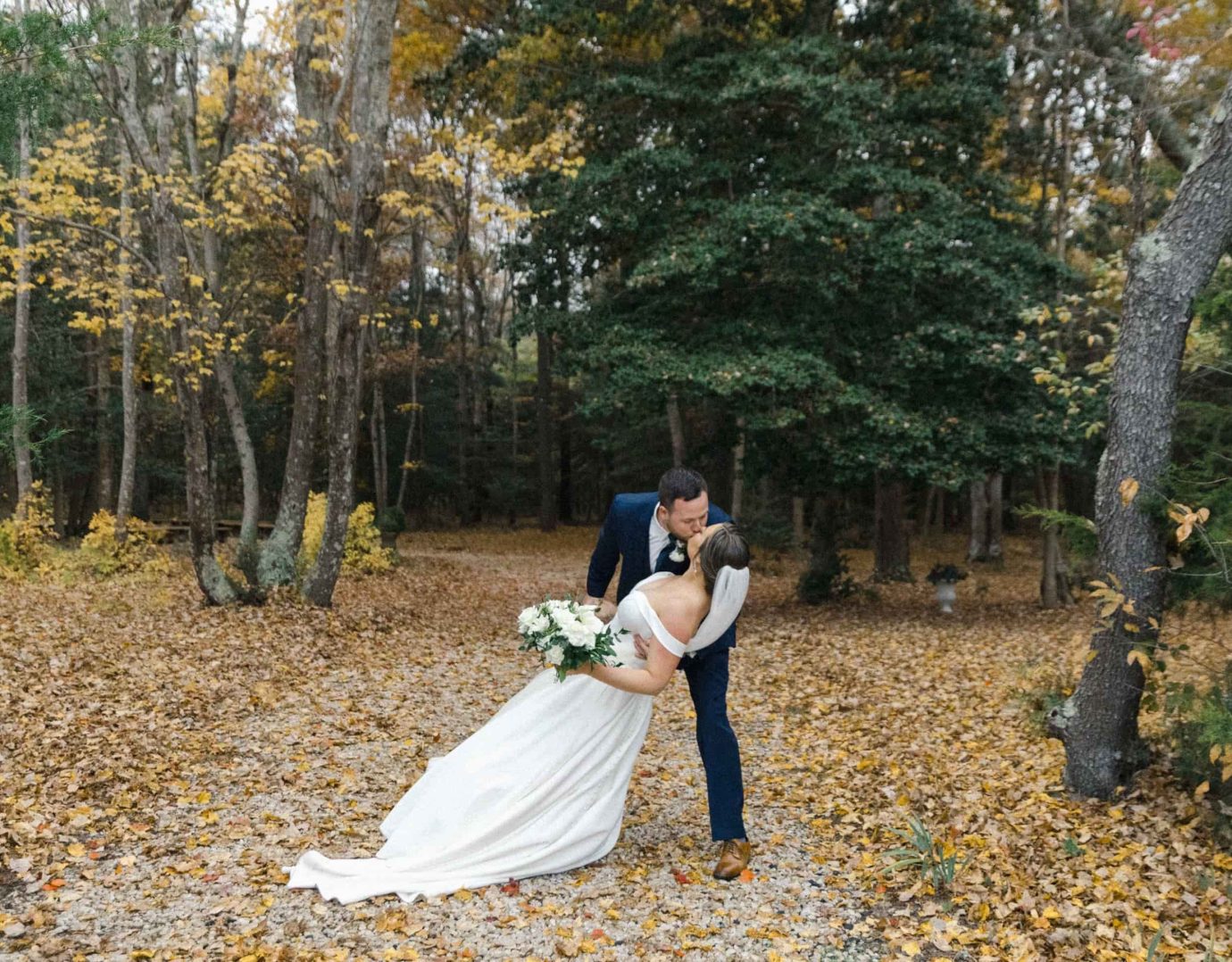 Bride and groom at Snow Hill, MD wedding venue