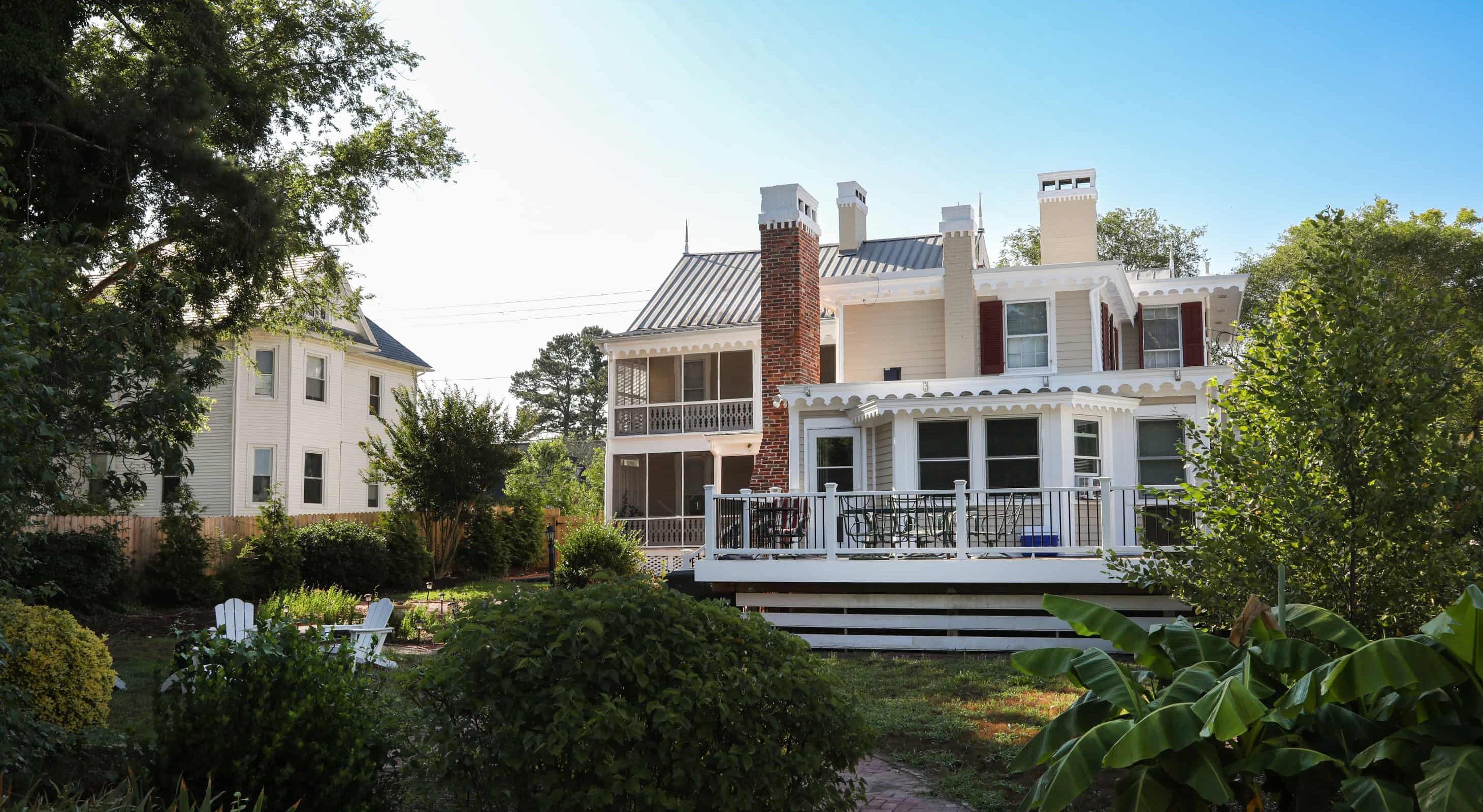 Back patio of Inn and Spa in Snow Hill, MD